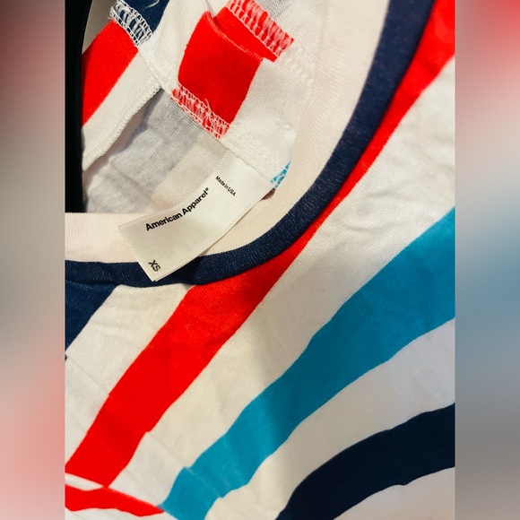 American apparel stripe T-shirt Romper - Picture 3 of 3